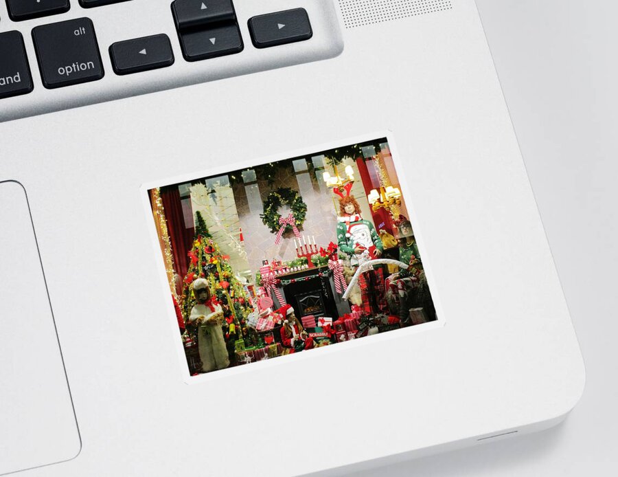 Christmas Blingbling Christmas Sticker featuring the photograph By the fireplace by Rosita Larsson