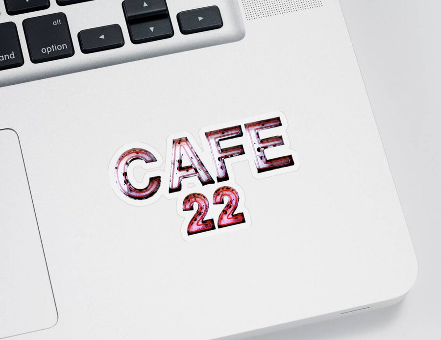 Cafe 22 Sticker featuring the photograph Cafe 22 by David Millenheft