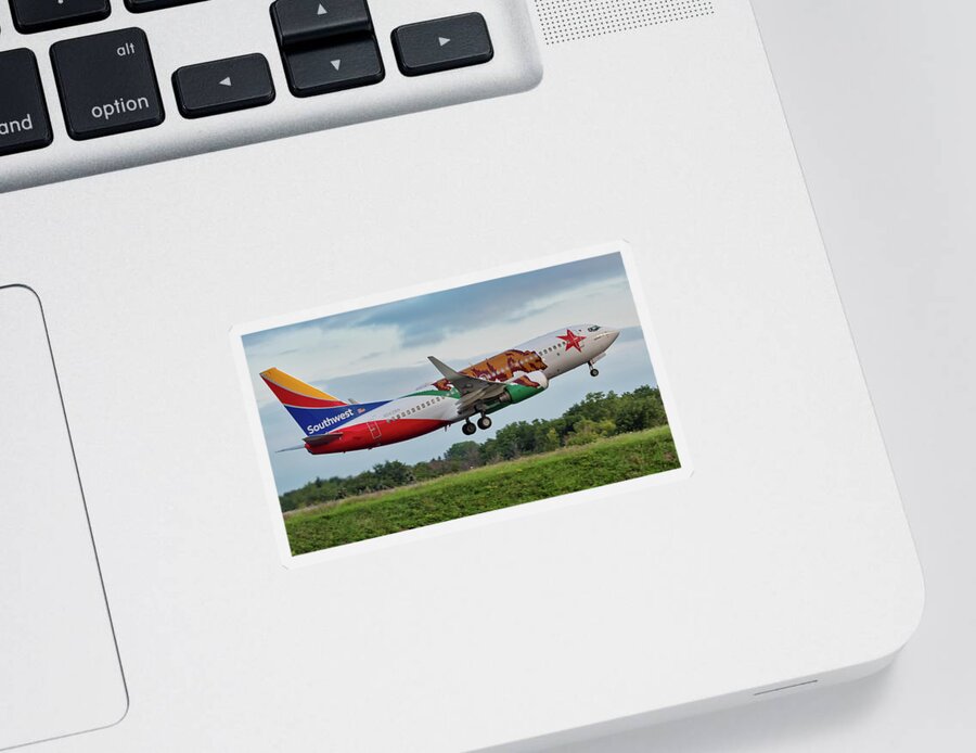 737 Sticker featuring the photograph California One by Guy Whiteley