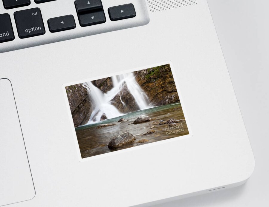 Canada Sticker featuring the photograph Cameron Falls in Waterton Lakes National Park by Bryan Mullennix