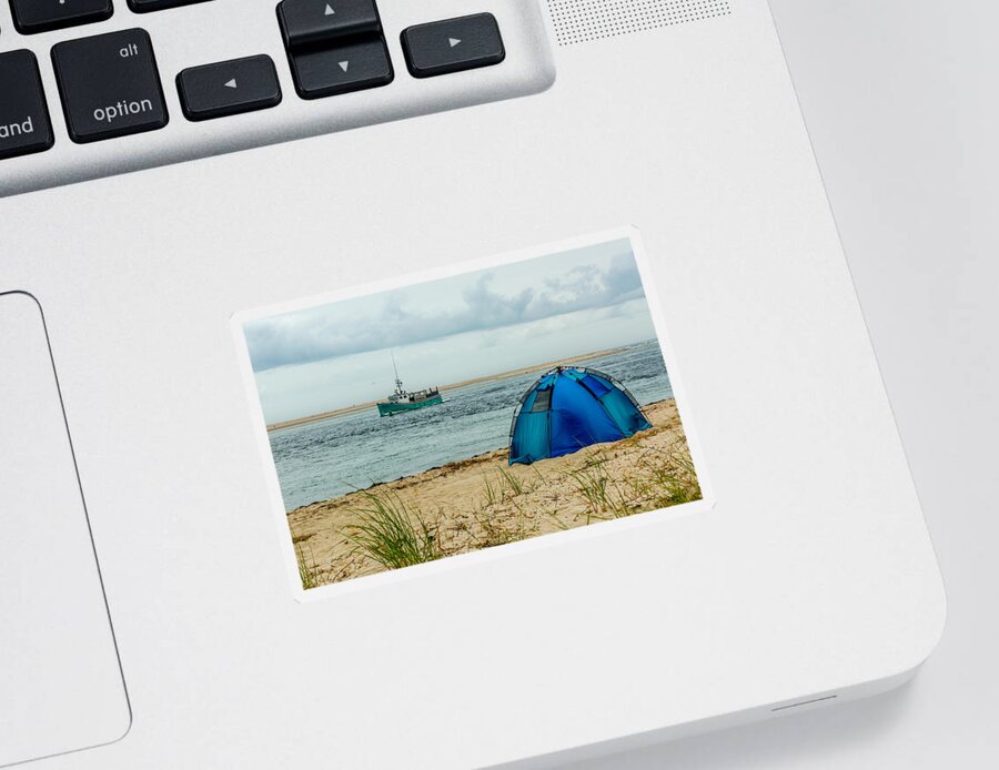 Beach Sticker featuring the photograph Camping On The Beach by Billy Bateman