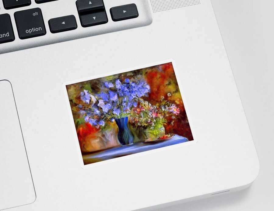 Still Life Sticker featuring the painting Caress Of Spring - Impressionism by Georgiana Romanovna