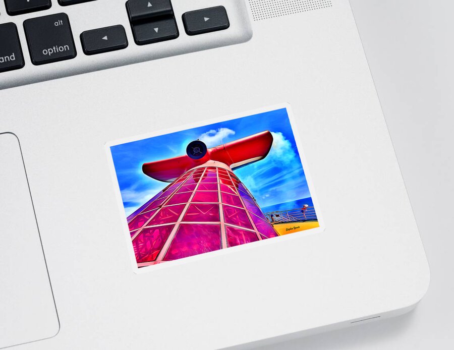 Carnival Pride Sticker featuring the digital art Carnival Pride Stack by Stephen Younts