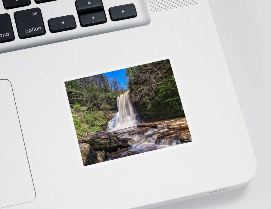 Cascade Falls Sticker featuring the photograph Cascade Falls in Spring by Chris Berrier
