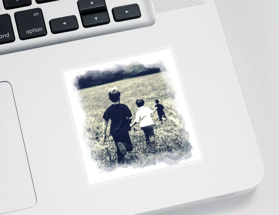 Sepia Tone Sticker featuring the photograph Catch Me If You Can by Phil Perkins