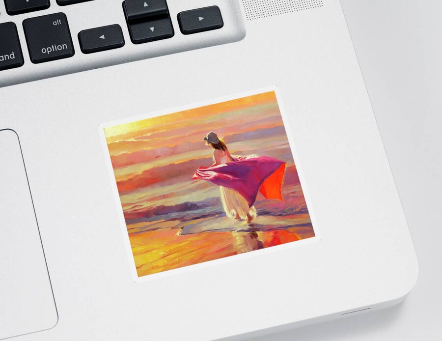 Coast Sticker featuring the painting Catching the Breeze by Steve Henderson