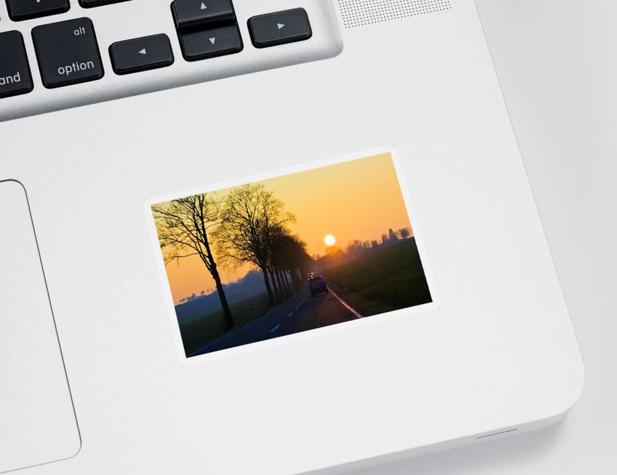 Sunset Sticker featuring the photograph Catching the sun by Tatiana Travelways