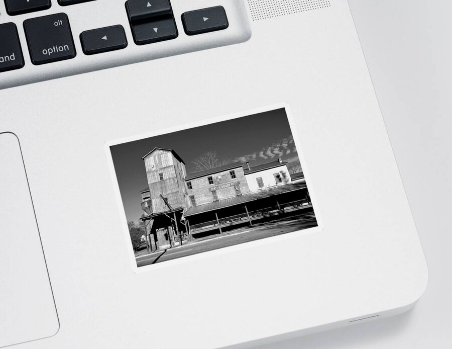  Sticker featuring the photograph Central Roller Mill by Rodney Lee Williams