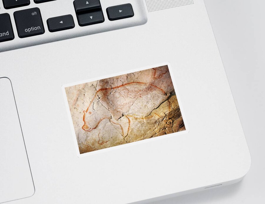 Chauvet Sticker featuring the digital art Chauvet Cave Bear 3 by Weston Westmoreland