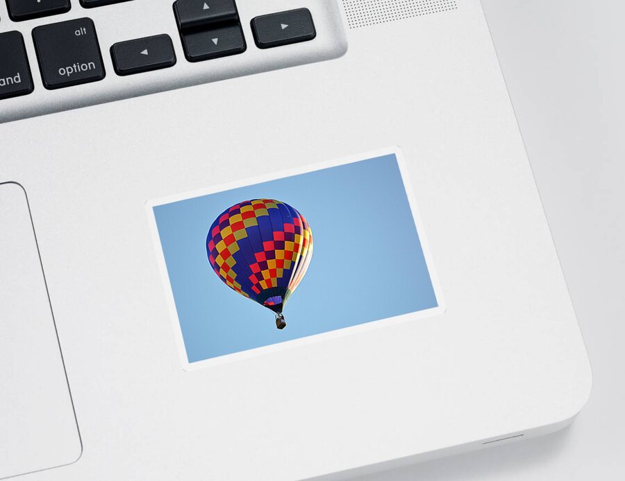 Hot Air Balloon Sticker featuring the photograph Checkerboard by AJ Schibig