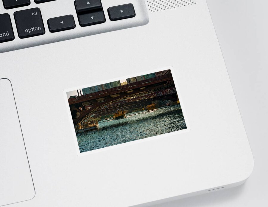 Chicago Sticker featuring the photograph Chicago River by Nisah Cheatham