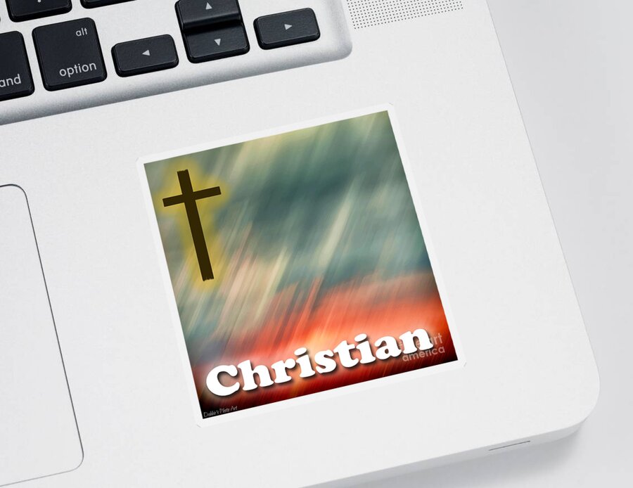  Sticker featuring the photograph Christian LOGO by Debbie Portwood