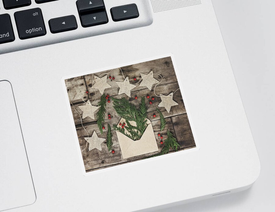 Christmas Sticker featuring the photograph Christmas Greens by Kim Hojnacki
