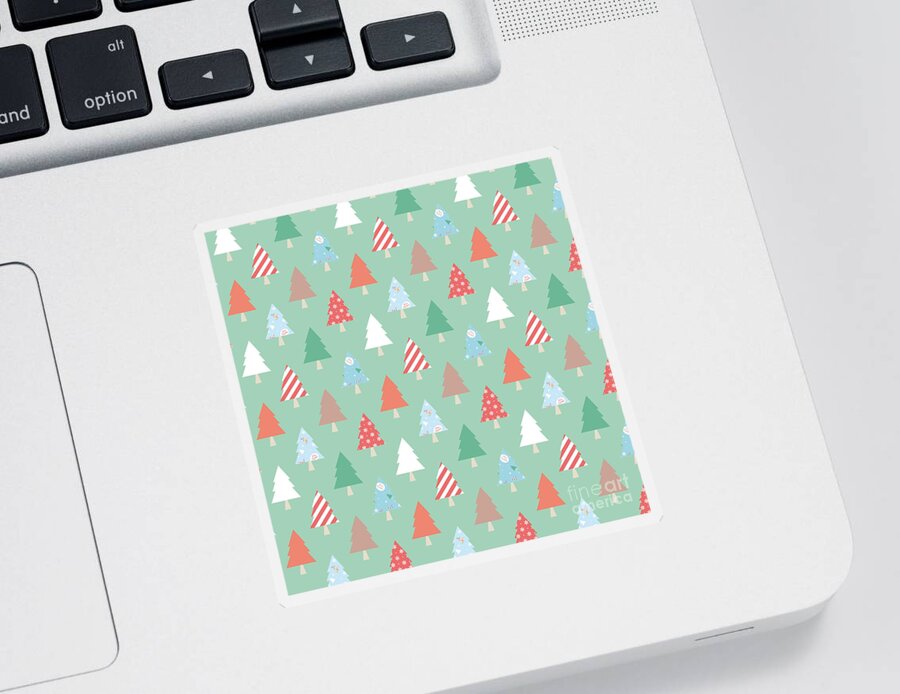 Christmas Sticker featuring the digital art Christmas Pillow by Edward Fielding