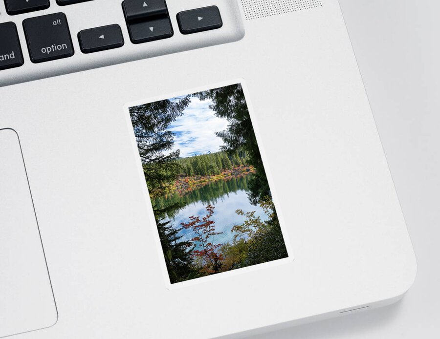 Clear Lake Sticker featuring the photograph Clear Lake in Autumn by Catherine Avilez