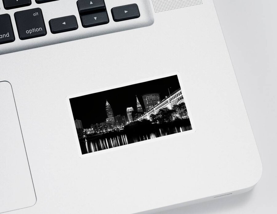 Cleveland Skyline Sticker featuring the photograph Cleveland Skyline by Dale Kincaid