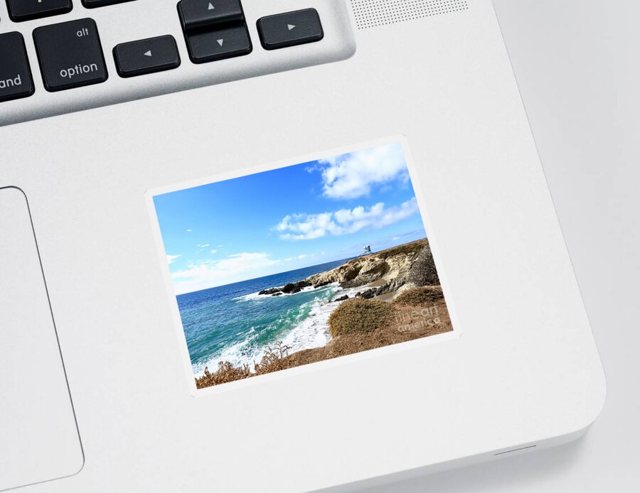 Cliffside Sticker featuring the photograph Cliffside Watchtower by Beth Myer Photography