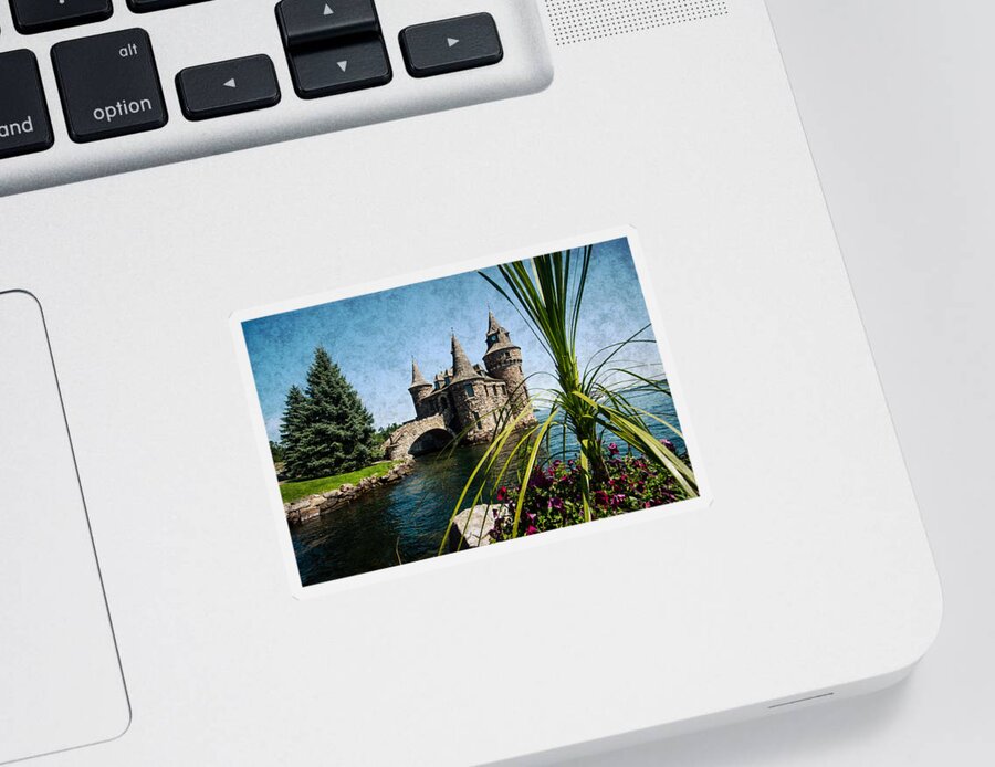 Boldt Castle Sticker featuring the photograph Boldt Castle Power House and Clock Tower by Crystal Wightman