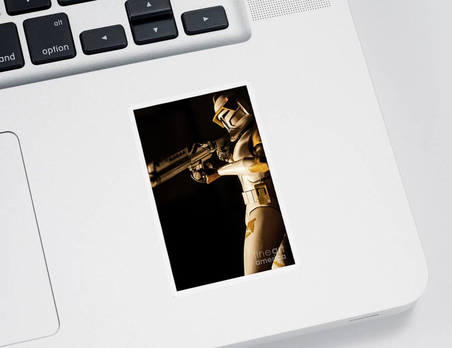 Clone Trooper Sticker featuring the photograph Clone Trooper 6 by Micah May