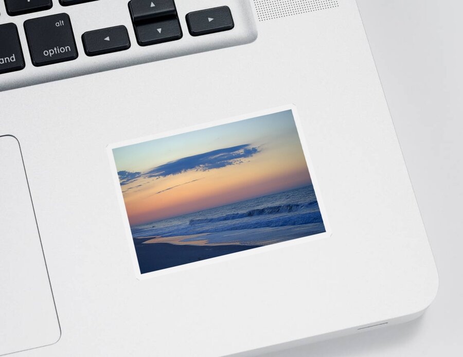 Waves Sticker featuring the photograph Clouded Pre Sunrise by Newwwman