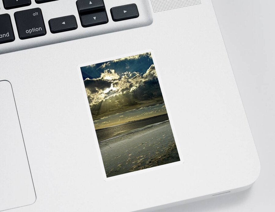 Beach Sticker featuring the photograph Clouds Over The Bay by Christopher Holmes