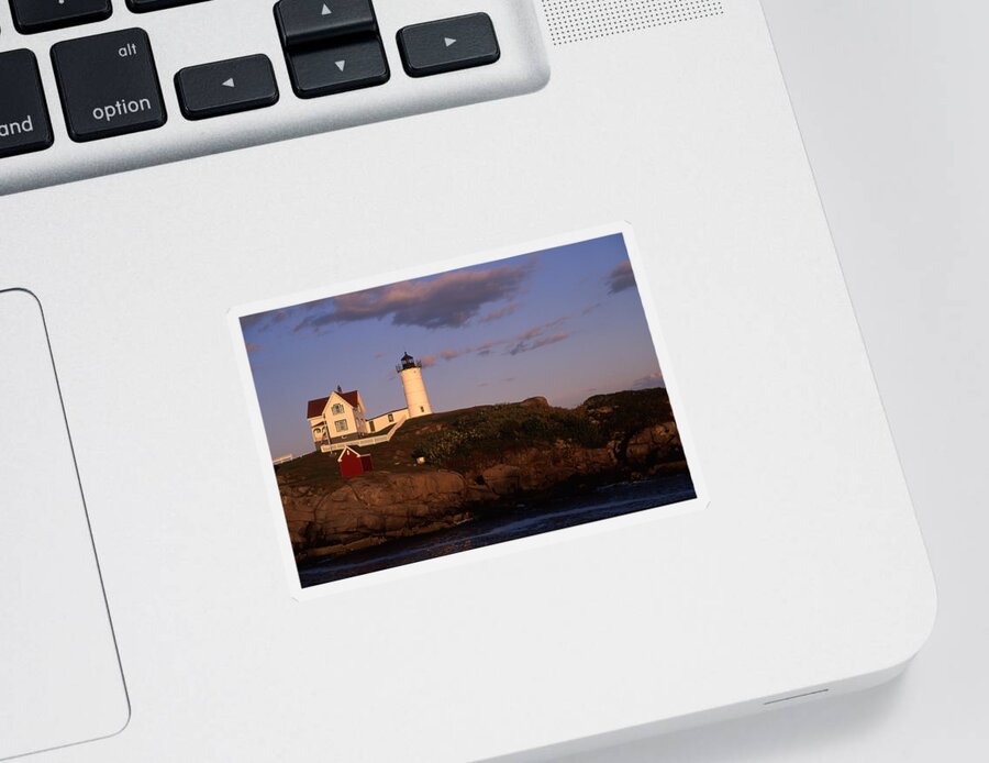 Landscape New England Lighthouse Nautical Coast Sticker featuring the photograph Cnrf0908 by Henry Butz