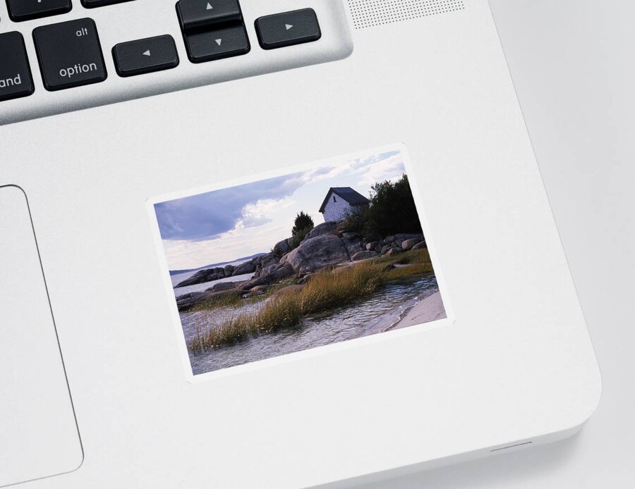 Landscape Beach Storm Sticker featuring the photograph Cnrf0909 by Henry Butz