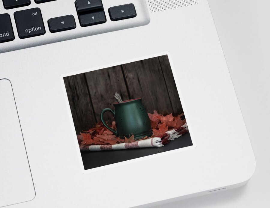 Tea Sticker featuring the photograph Coffee, Tea and Autumn by Kim Hojnacki
