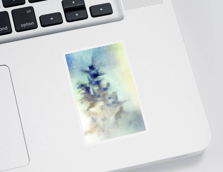 Abstract Sticker featuring the digital art Cold by Scott Norris