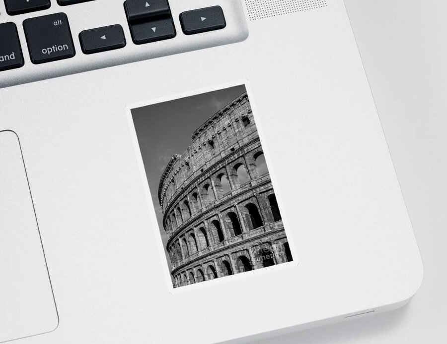 Italy Sticker featuring the photograph Colleseum Rome Italy by Edward Fielding