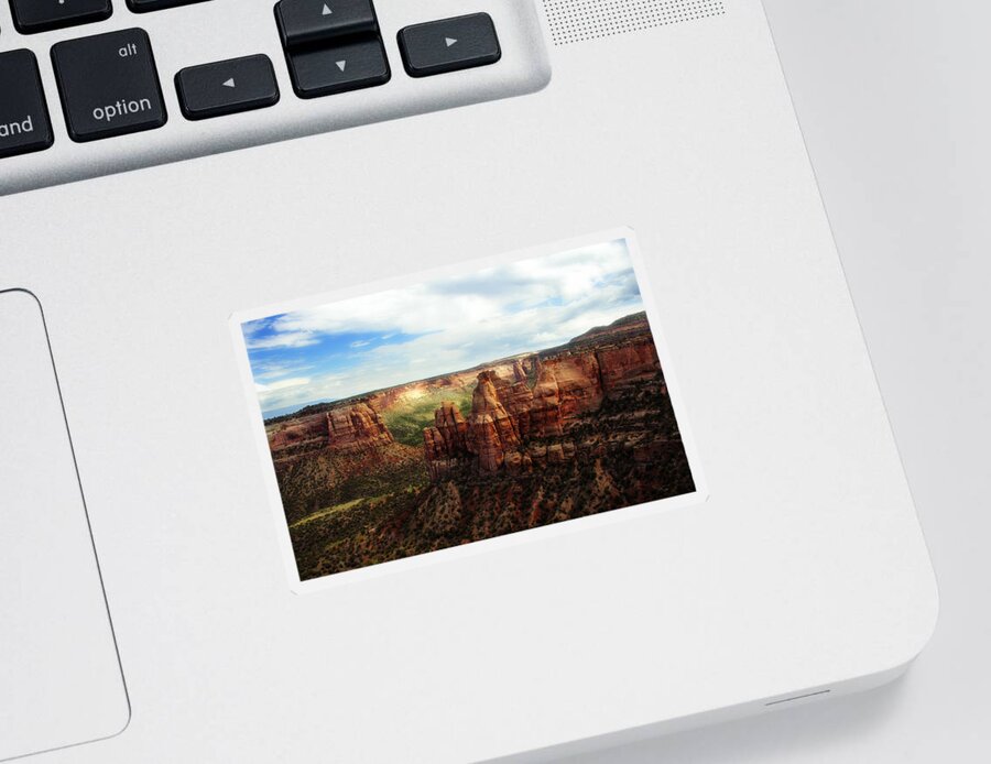 Americana Sticker featuring the photograph Colorado National Monument by Marilyn Hunt