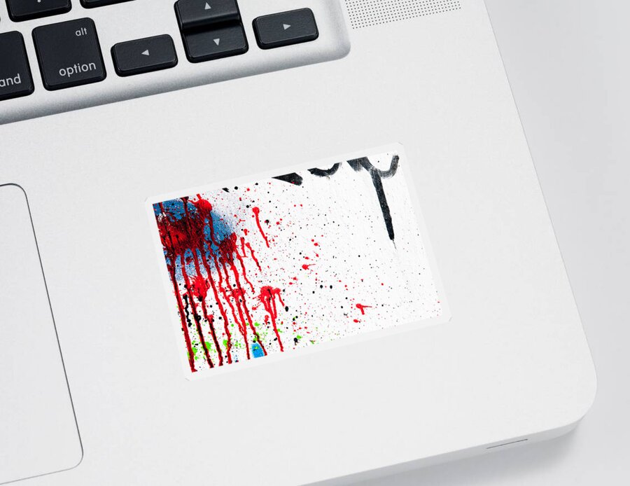 Abstract Sticker featuring the photograph Colored wall textured background by Michalakis Ppalis