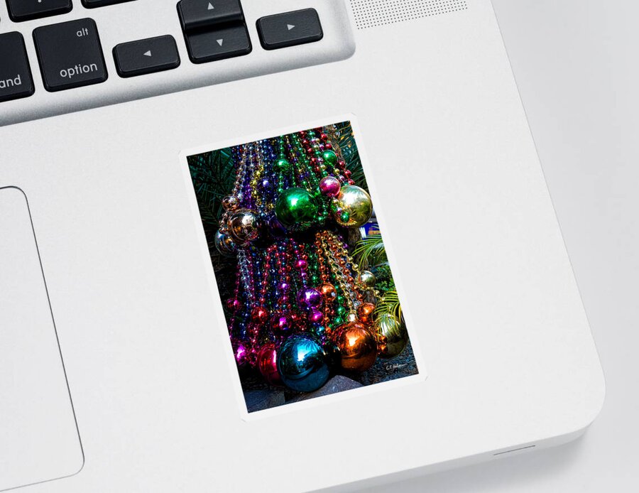 Necklace Sticker featuring the photograph Colorful Baubles by Christopher Holmes