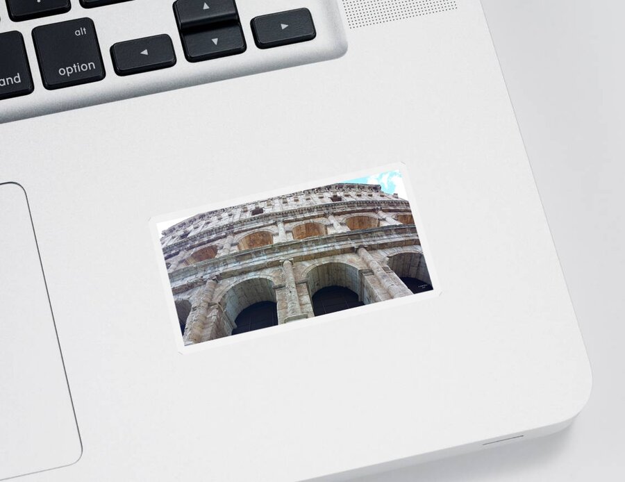 Colosseum Sticker featuring the photograph Colosseum Arches by Judith Rhue