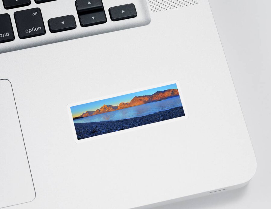 Colter Bay Sticker featuring the photograph Colter Bay Panorama by Greg Norrell