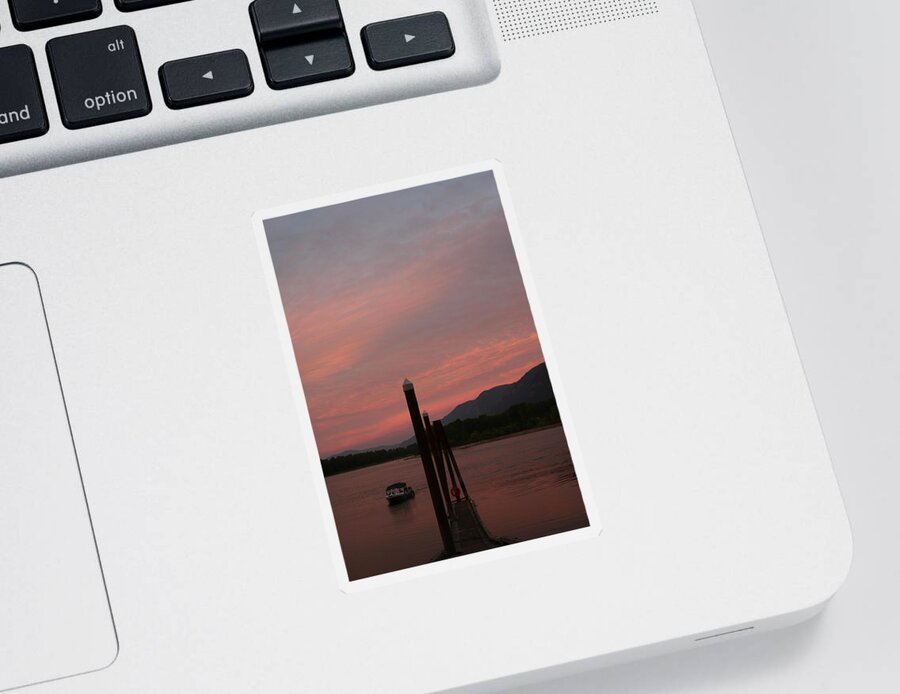 Columbia Sticker featuring the photograph Columbia Dusk by Dylan Punke