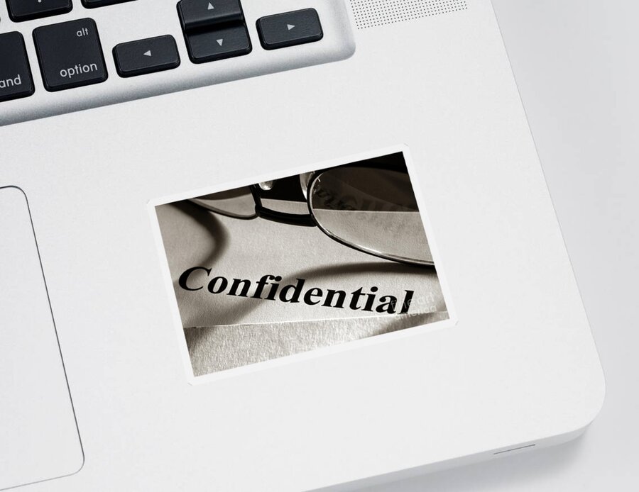 Clearance Sticker featuring the photograph Confidential by Olivier Le Queinec