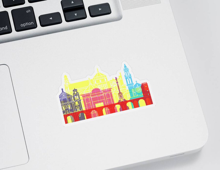 Cordoba Sticker featuring the painting Cordoba skyline pop by Pablo Romero