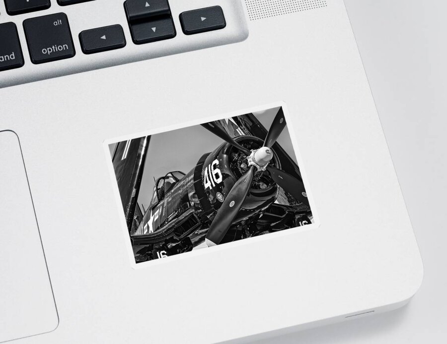 Airshow Sticker featuring the photograph Corsair by Chris Buff