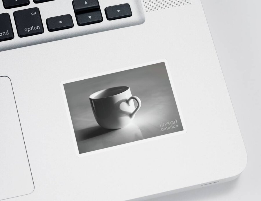 Valentine Sticker featuring the photograph Cup of love by Delphimages Photo Creations