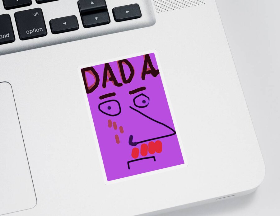 Dadaism Sticker featuring the drawing Dada Poster No 5 by Paul Sutcliffe