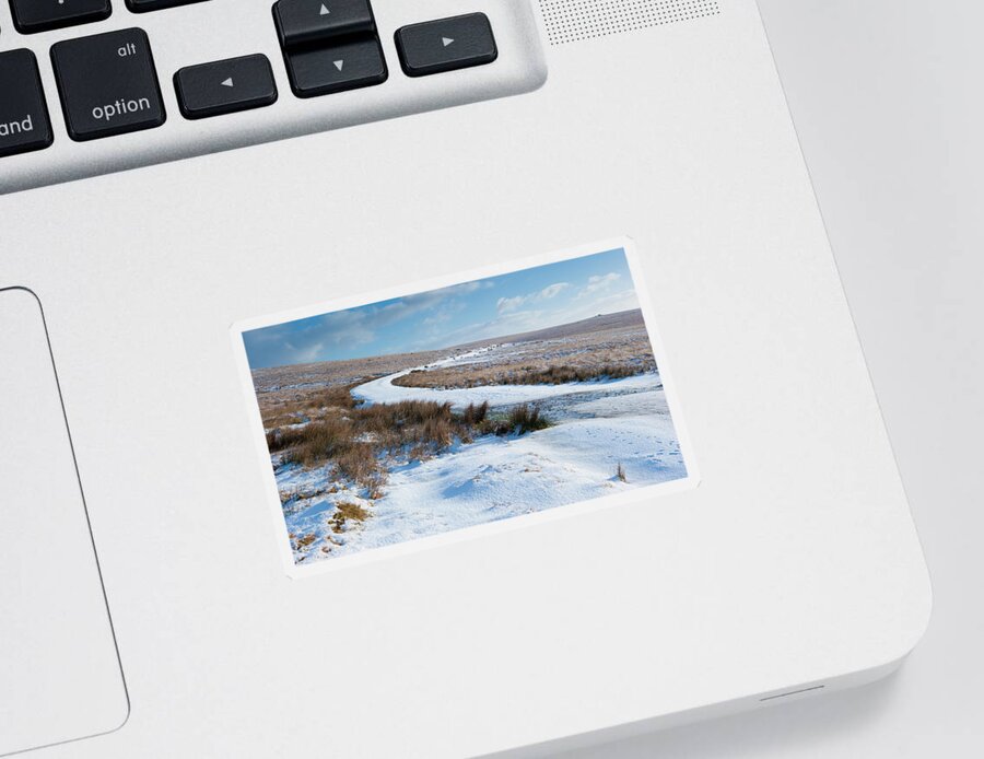 Winter Sticker featuring the photograph Dartmoor in the Snow v by Helen Jackson