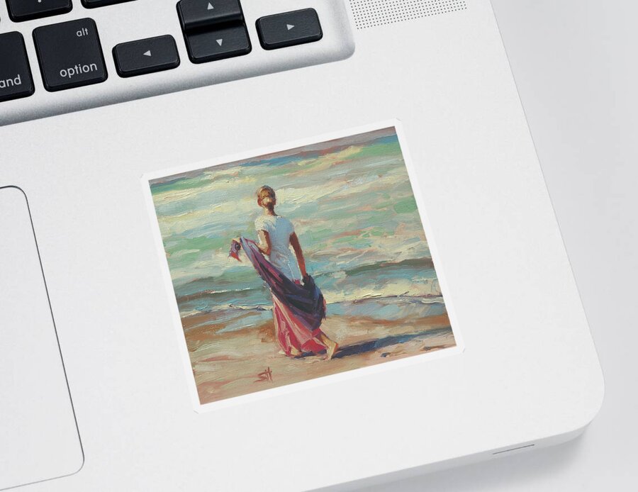 Coast Sticker featuring the painting Daydreaming by Steve Henderson