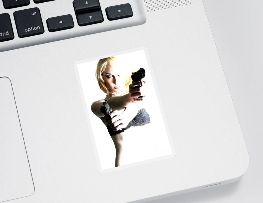Artistic Sticker featuring the photograph Deadly blonde by Robert WK Clark