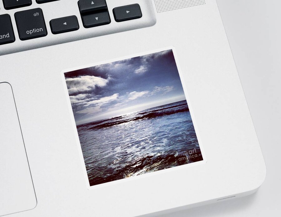 Pacific Ocean Sticker featuring the photograph Del Mar Storm by Denise Railey