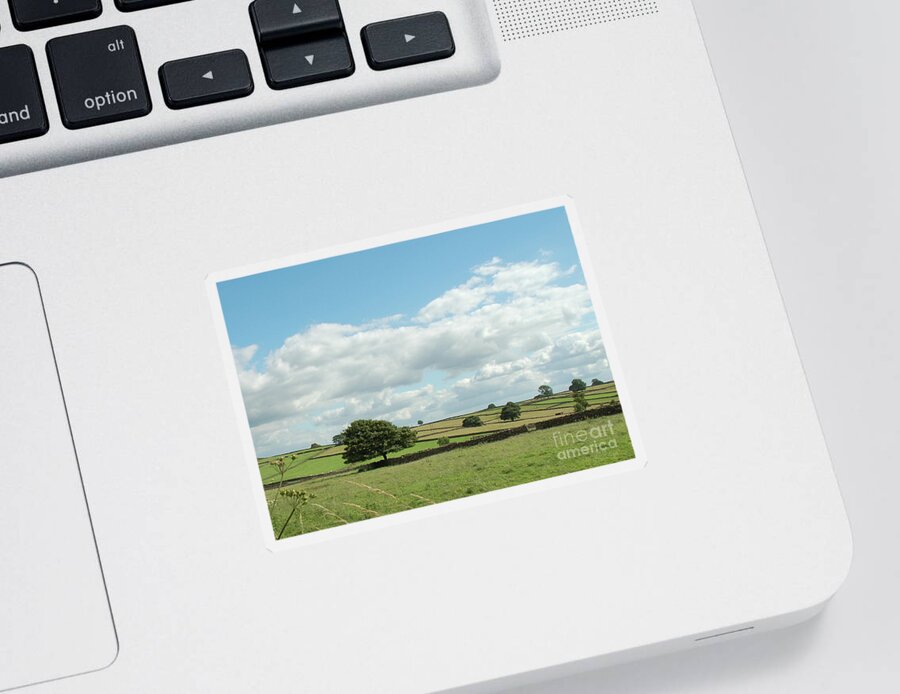 Derbyshire Sticker featuring the photograph Derbyshire Landscape by Mini Arora