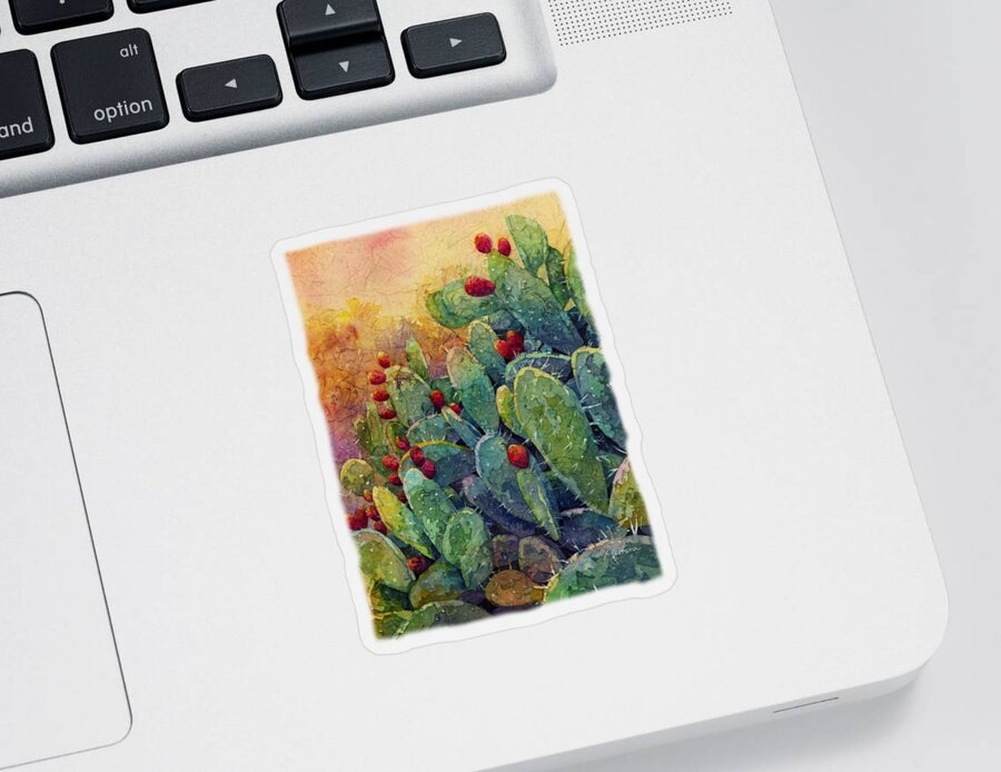 Cactus Sticker featuring the painting Desert Gems 2 by Hailey E Herrera