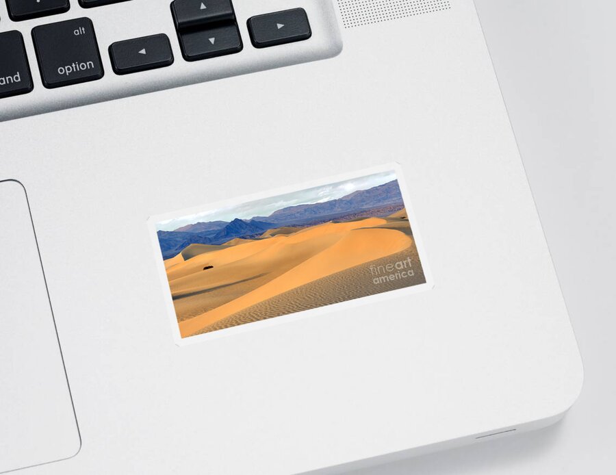 Death Valley Sand Dunes Sticker featuring the photograph Desert Sand Dunes Panorama by Adam Jewell