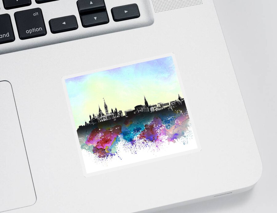 Cityscape Sticker featuring the digital art Design 106 Ottawa by Lucie Dumas