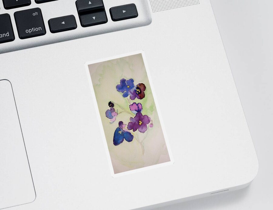 Violets Sticker featuring the painting Diversity by Beverley Harper Tinsley